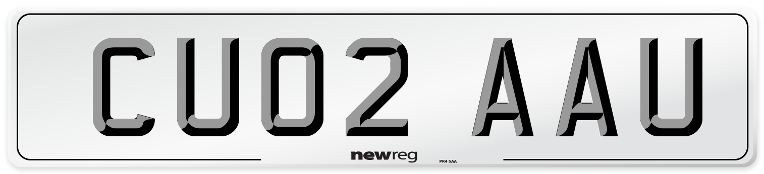 CU02 AAU Number Plate from New Reg
